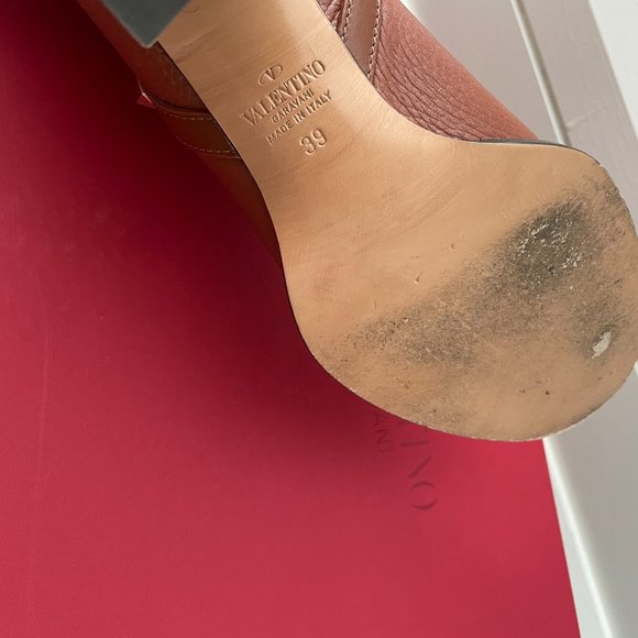 Valentino Rockstud 70 booties 39 Cognac Brown - Picture 10 of 12